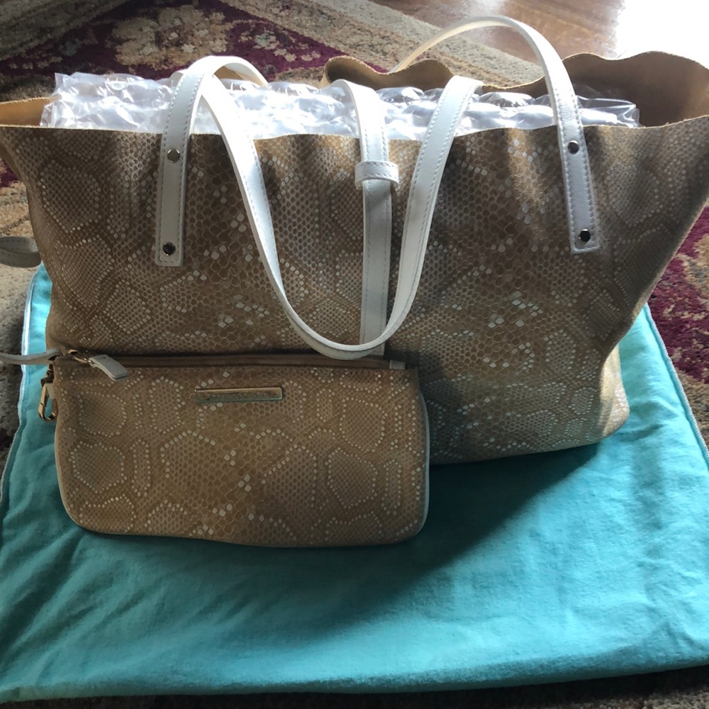 Tiffany & Co Python Print Reversible Tote